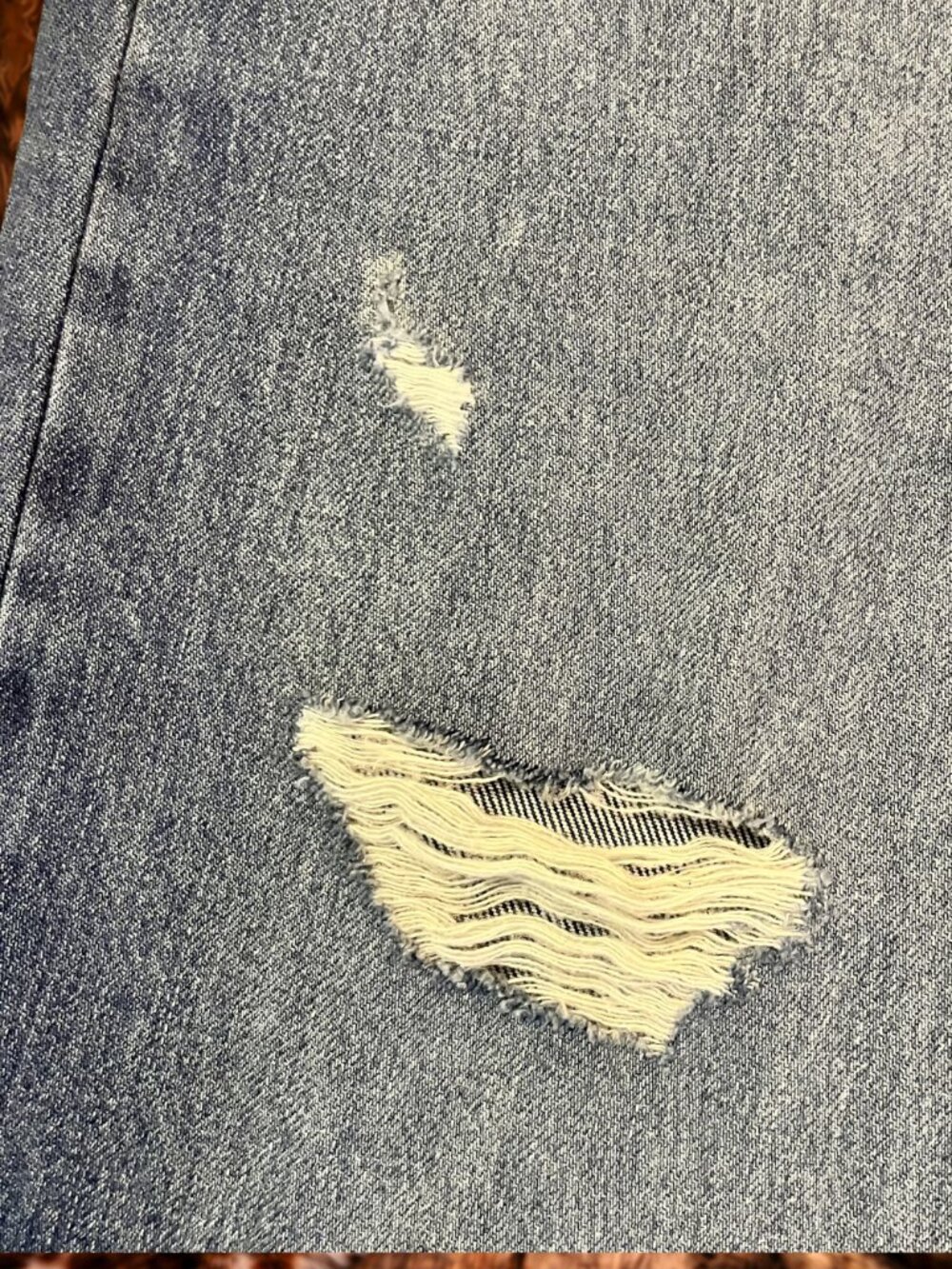 Weekend Academy Custom Patch Capri Jeans – Adjustable Waist Western Distressed R - Picture 3 of 7